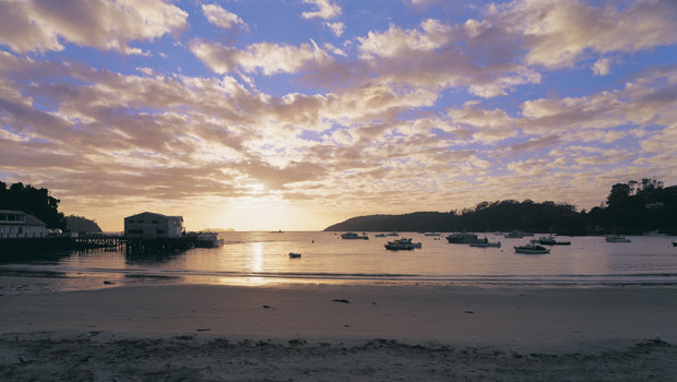 Cloudy skies over Oban, Stewart Island