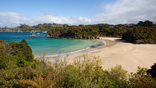 Secluded beach on Stewart Island