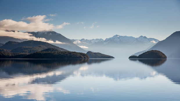 Cloudy day on Lake Te Anau