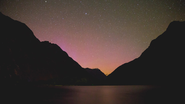 Southern Lights in Milford Sound