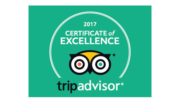 TripAdvisor Certificate of Excellence