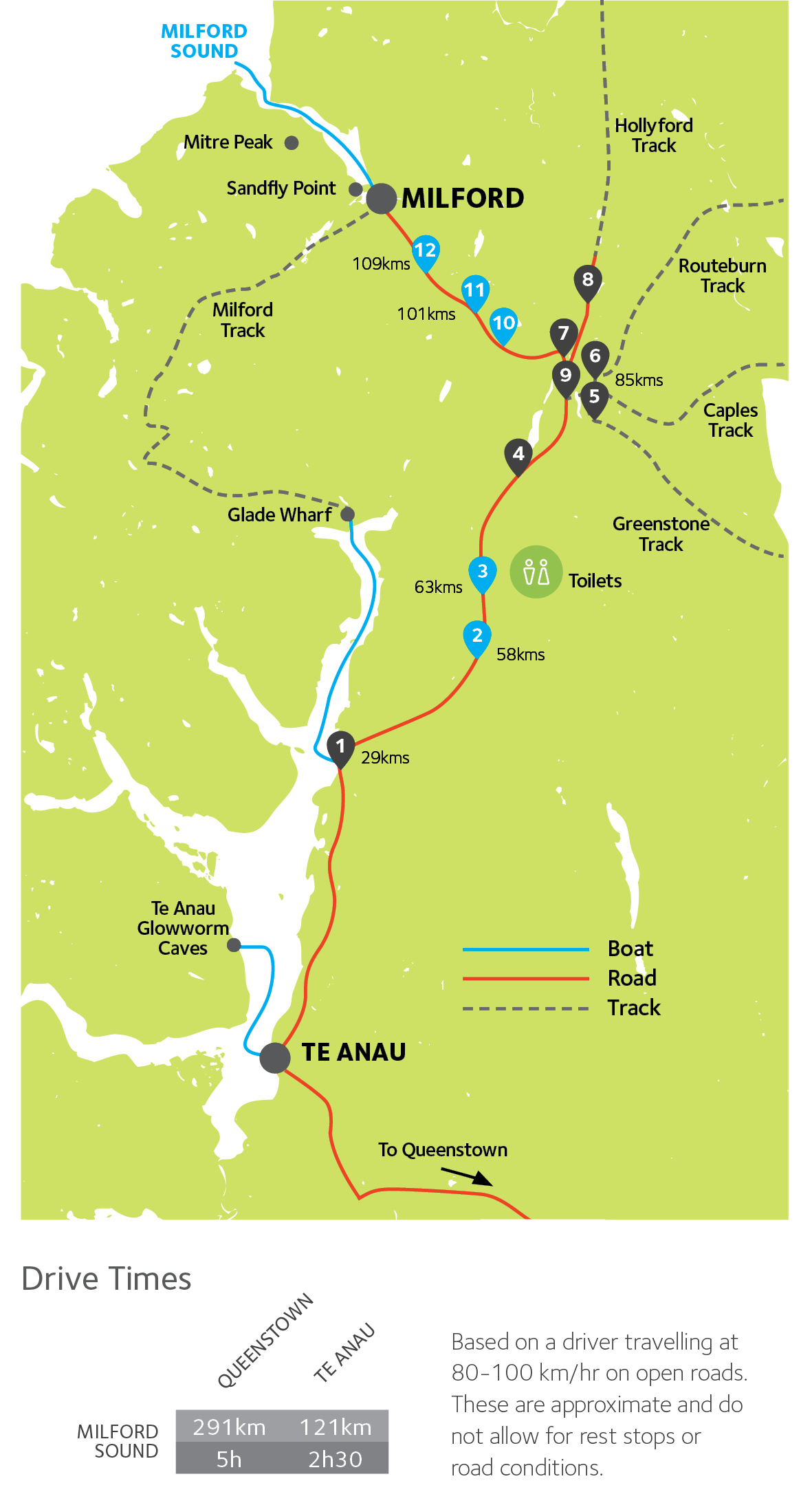 12 Must Do Stops On The Road To Milford Sound RealNZ   Road To Milford Map Only V1.ERLVGQ 