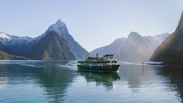 The Haven cruising through Milford Sound