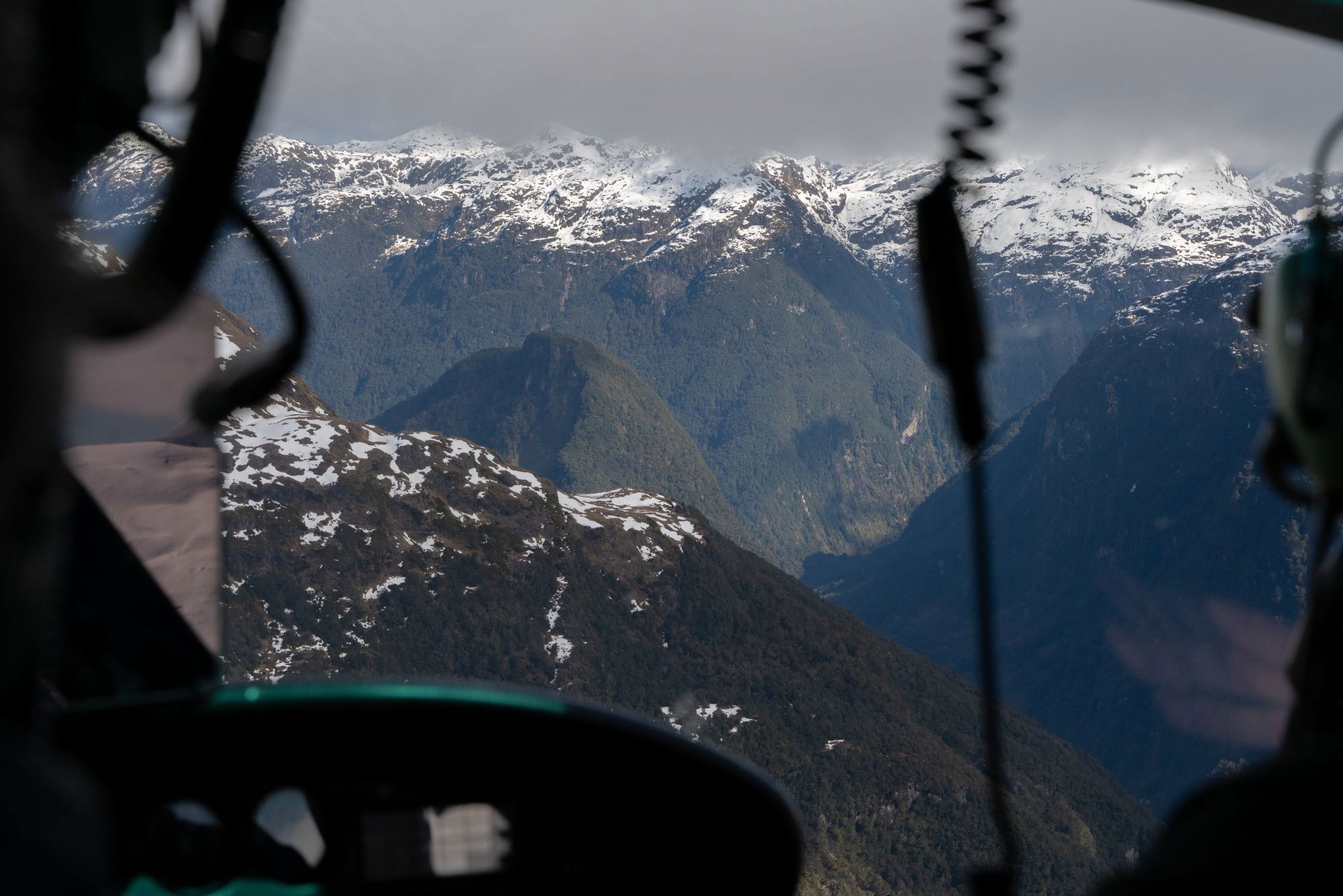 Helicopter from view of the cockpit