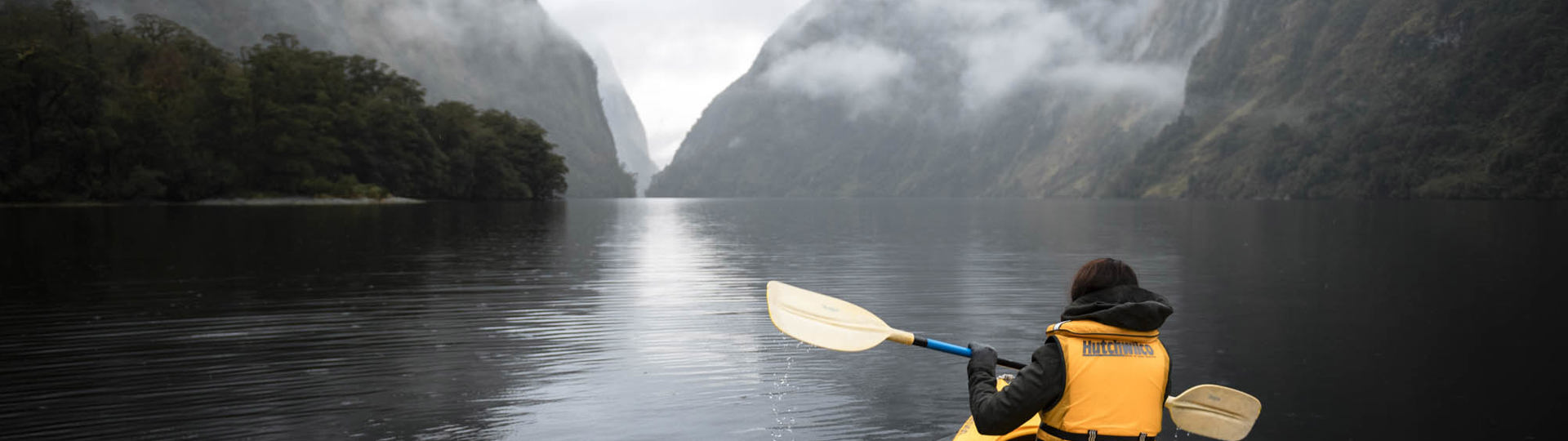 Kayaker on Doubtful Sound