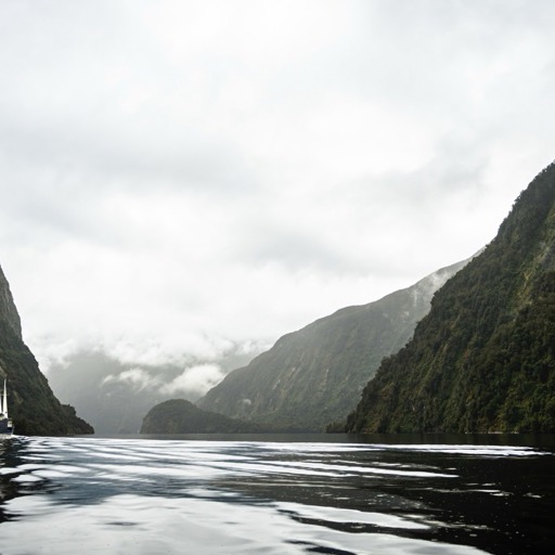 vessel sailing into Doubtful Sound