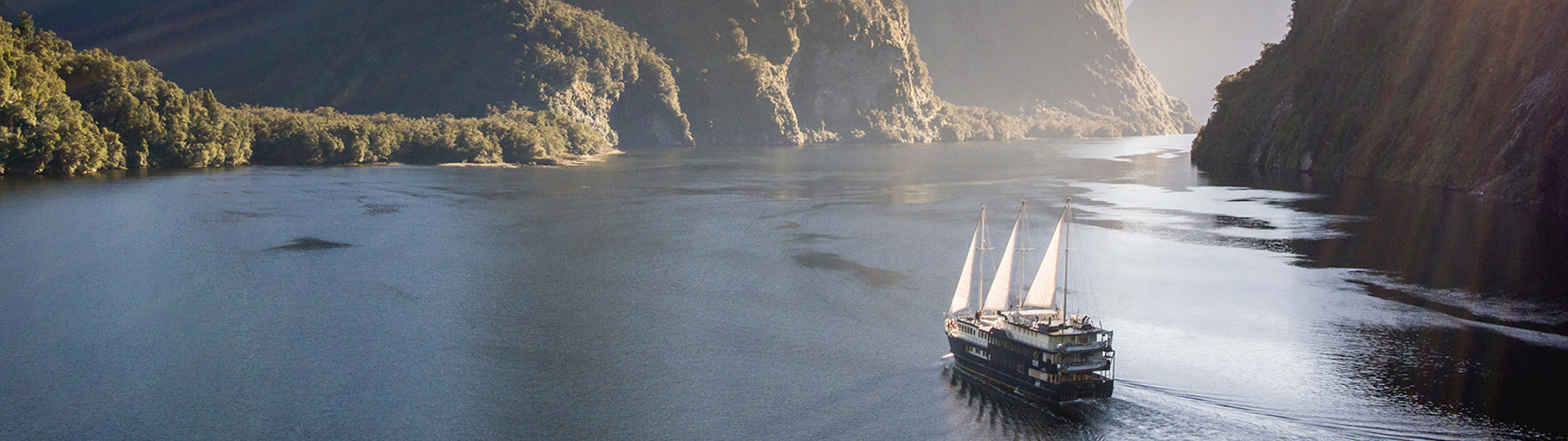 The fiordland navigator sailing into Doubtful Sound