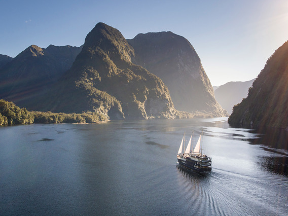 The fiordland navigator sailing into Doubtful Sound