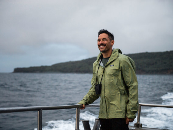 Man on ferry